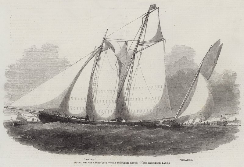 Royal Thames Yacht Club, Schooner Match af Edwin Weedon