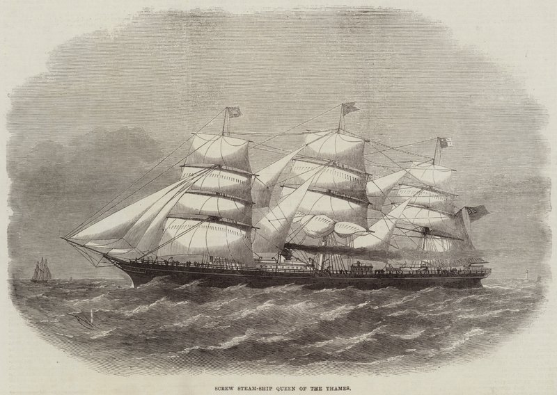 Screw Steam-Ship Queen of the Thames af Edwin Weedon