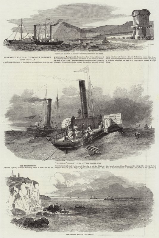 Submarine Electric Telegraph mellem Dover og Calais af Edwin Weedon