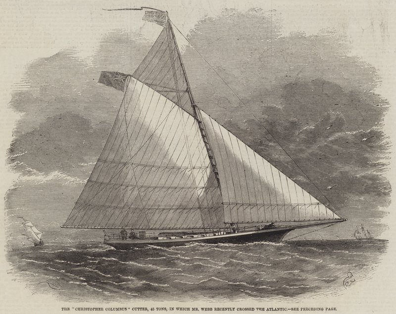 Christopher Columbus Cutter, 45 tons, hvor hr. Webb for nylig krydsede Atlanten af Edwin Weedon
