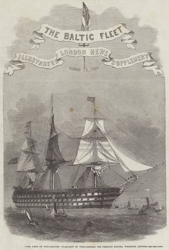 Hertugen af Wellington, viceadmiral Sir Charles Napiers flagskib, vejer anker af Edwin Weedon