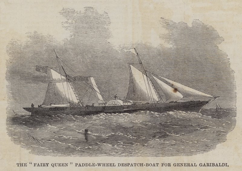 Fairy Queen Paddle-Wheel Despatch-Boat til General Garibaldi af Edwin Weedon