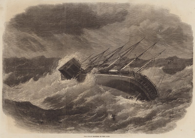 The Great Eastern in the Gale af Edwin Weedon