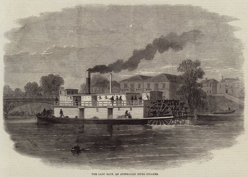Lady Daly, en australsk floddamper af Edwin Weedon