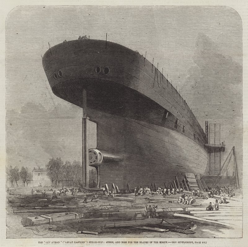 Leviathan (Great Eastern) dampskib, agterstavn og chef for skruebladene af Edwin Weedon