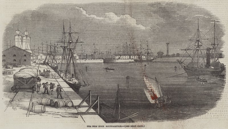 The New Dock, Southampton af Edwin Weedon
