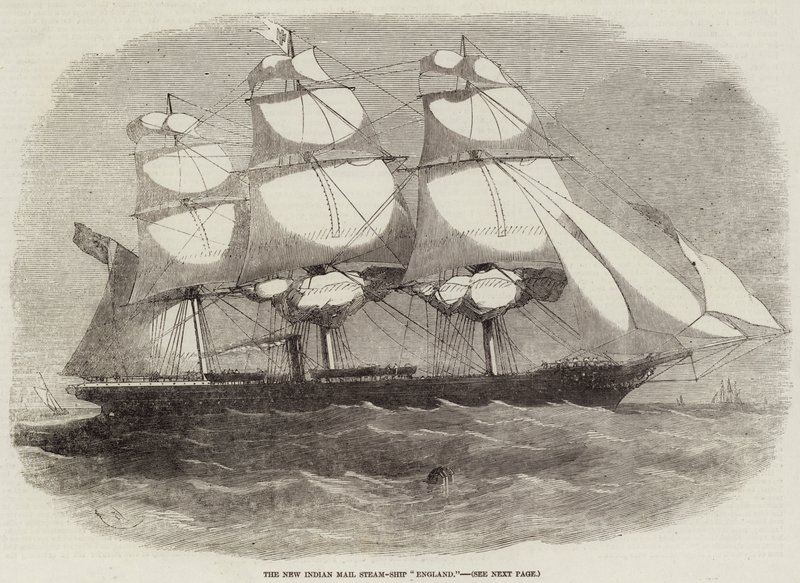 The New Indian Mail Steam-Ship England af Edwin Weedon