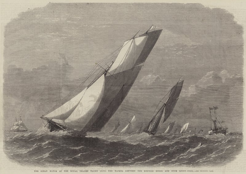 Ocean Match af Royal Thames Yacht Club, yachter mellem Kentish Knock og Sunk Light-Ships af Edwin Weedon