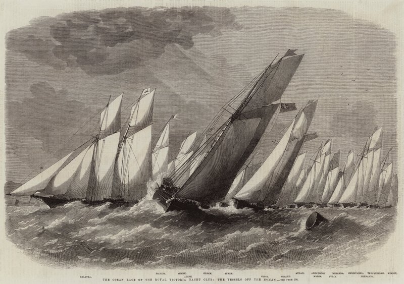 Ocean Race i Royal Victoria Yacht Club, fartøjerne ud for Noman af Edwin Weedon