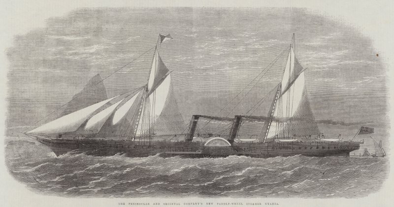 The Peninsular and Oriental Companys nye skovlhjulsdamper Nyanza af Edwin Weedon