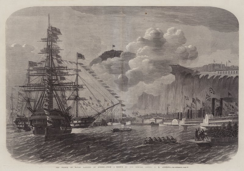 Prinsen af Wales lander i Quebec af Edwin Weedon