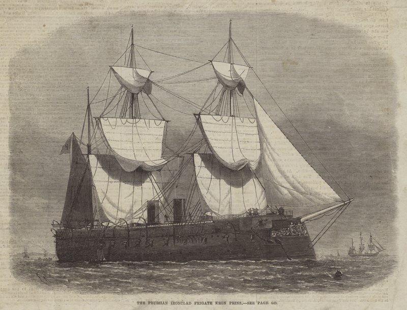 Den preussiske panserskibsfigat Kron Prinz af Edwin Weedon