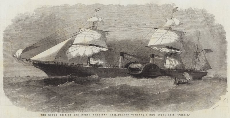 Det nye dampskib Persia fra Royal British and North American Mail-Packet Company af Edwin Weedon
