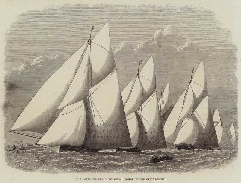 The Royal Thames Yacht Club, afslutning på Cutter-Match af Edwin Weedon