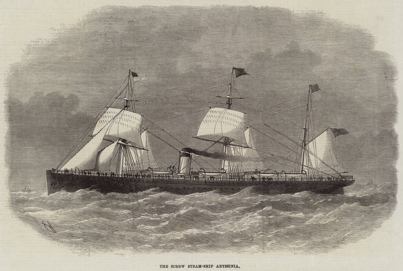 Skrue-dampskibet Abyssinia af Edwin Weedon