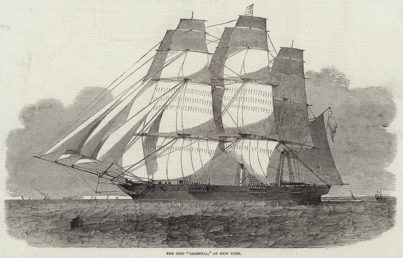 The Ship Oriental, New York af Edwin Weedon