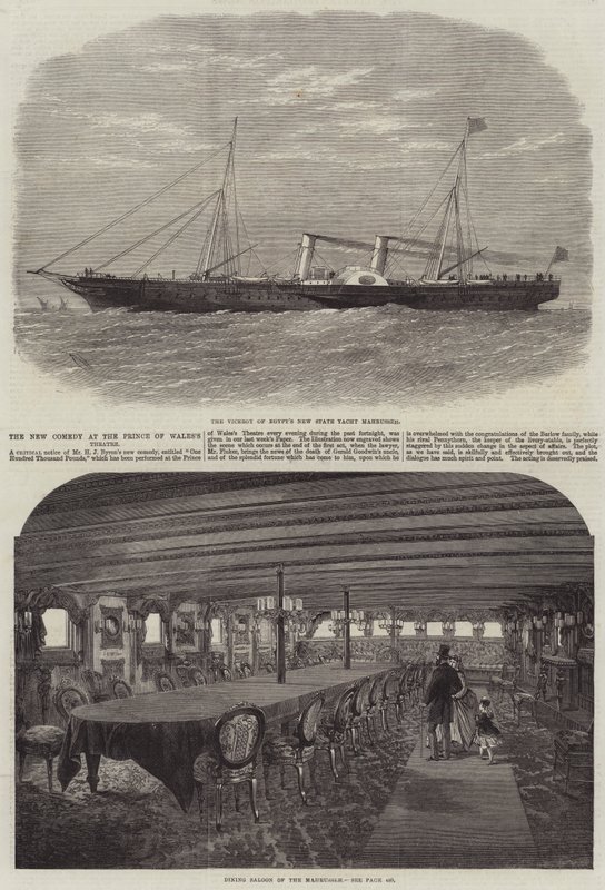 Vicekongen af Egyptens nye statsyacht Mahrusseh af Edwin Weedon