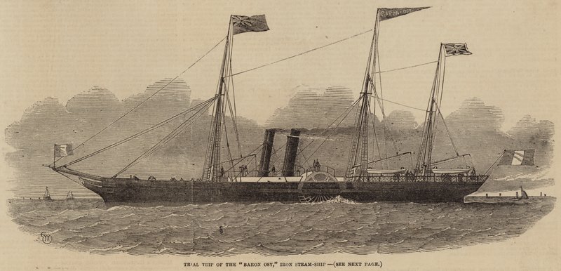 Prøvetur af Baron Osy, Iron Steam-Ship af Edwin Weedon