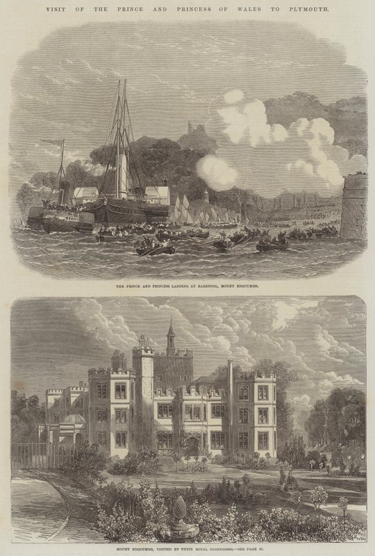 Besøg af prinsen og prinsessen af Wales i Plymouth af Edwin Weedon