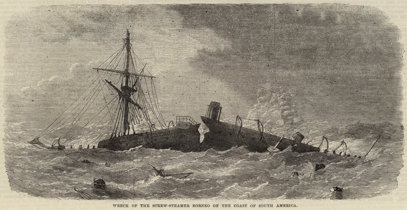 Vraget af Screw-Steamer Borneo på Sydamerikas kyst af Edwin Weedon