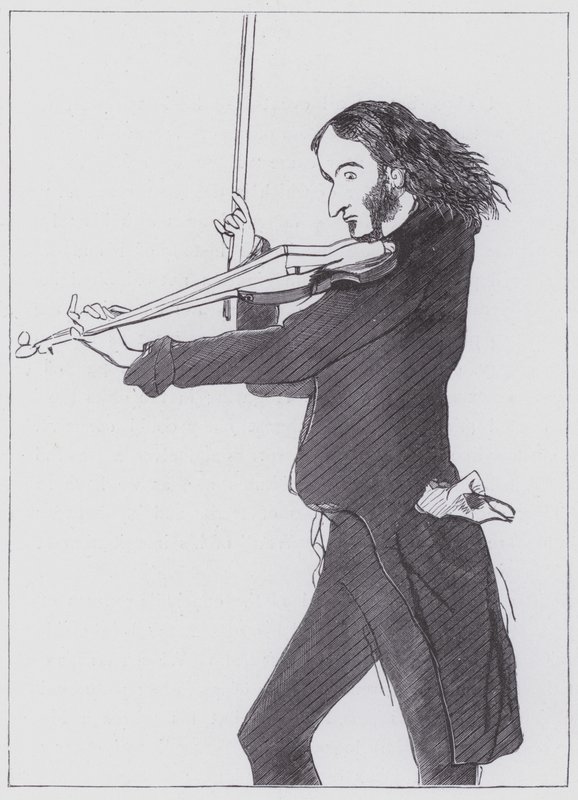 Nicolo Paganini af Edwin (after) Landseer