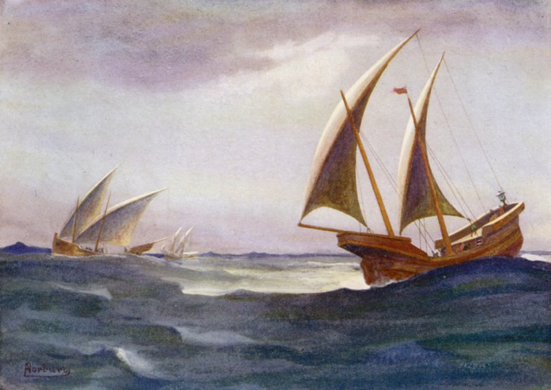 Tre af hans forsinkede skibe var kommet i havn af Edwin Arthur Norbury