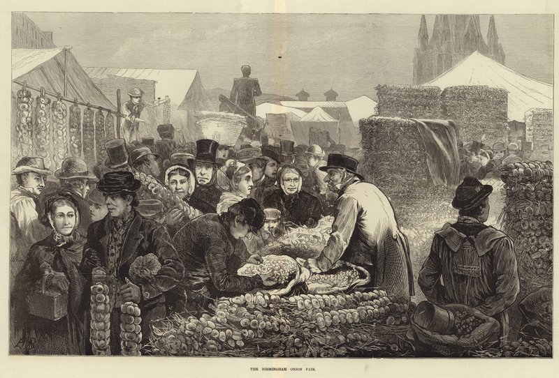 Birmingham Onion Fair (gravering) af Edwin Buckman
