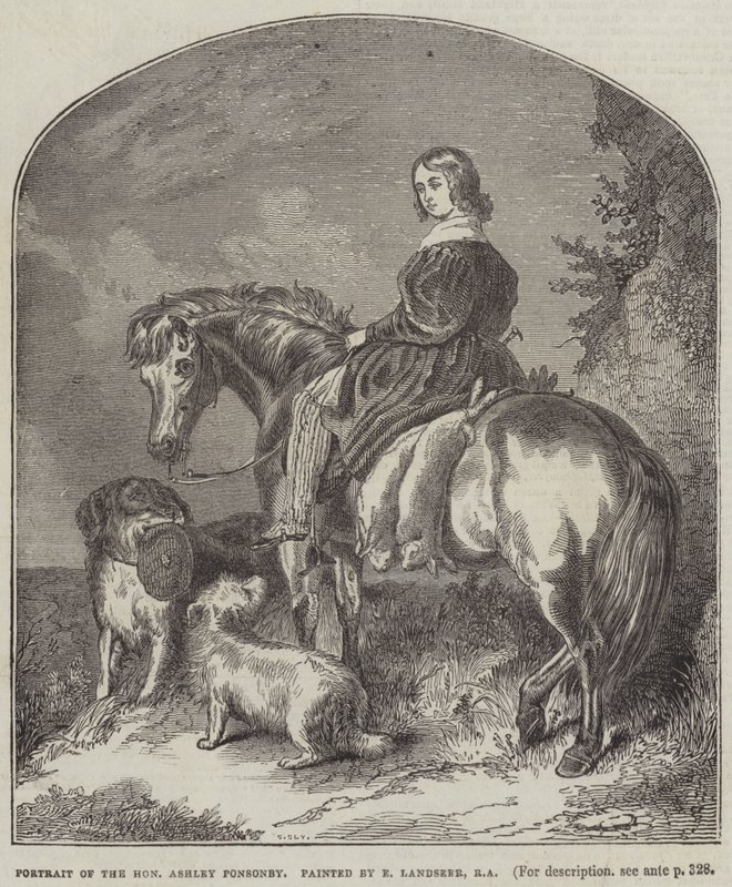 Portræt af den ærede Ashley Ponsonby af Edwin Landseer