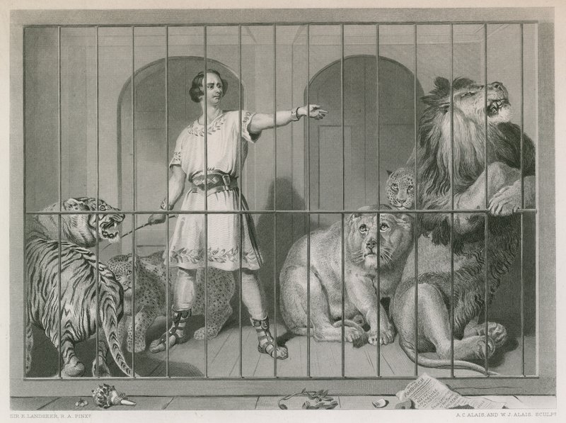 Van Amburgh og løverne af Edwin Landseer