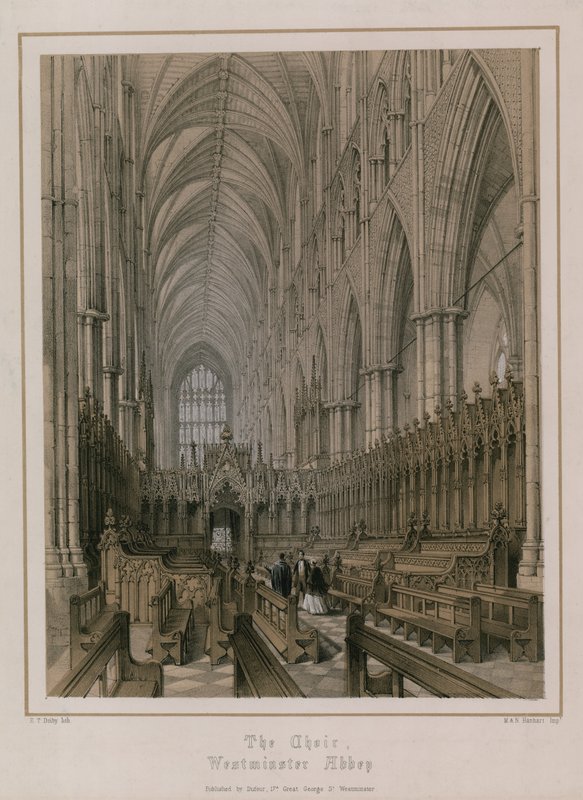 The Choir, Westminster Abbey, London af Edwin Thomas Dolby