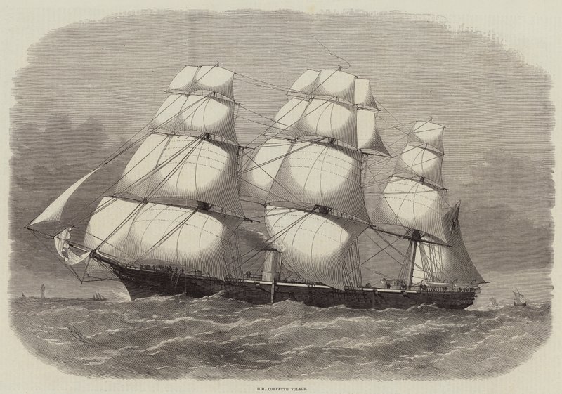 HM Corvette Volage af Edwin Weedon