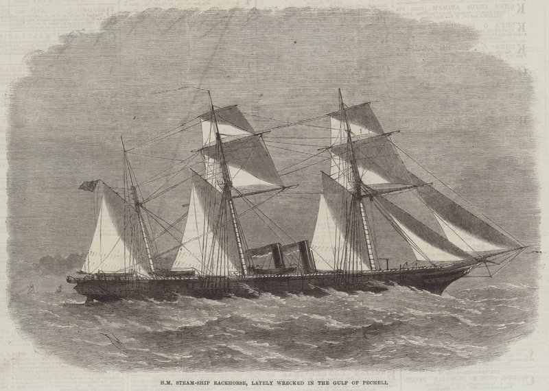 HM Steam-Ship Racehorse, forlist forlist i Pecheli-bugten af Edwin Weedon