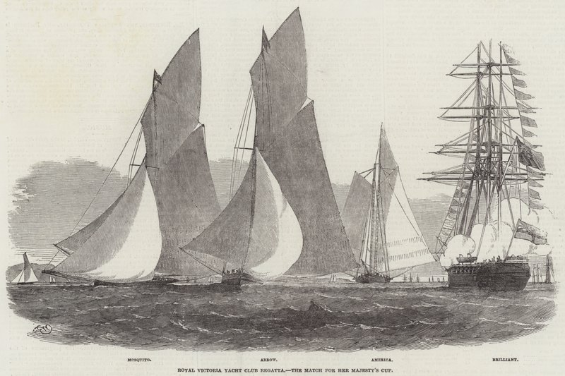 Royal Victoria Yacht Club Regatta, kampen om Hendes Majestæts Cup af Edwin Weedon