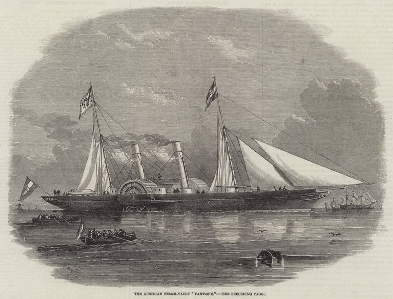 Den østrigske Steam-Yacht Fantasie af Edwin Weedon