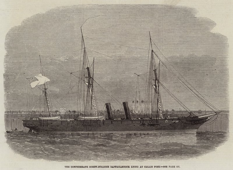 Den konfødererede skruestøder Rappahannock ligger ved Calais Pier af Edwin Weedon