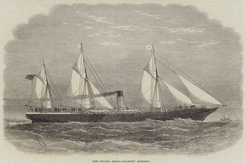 Dundee Screw-Steamship Hibernia af Edwin Weedon