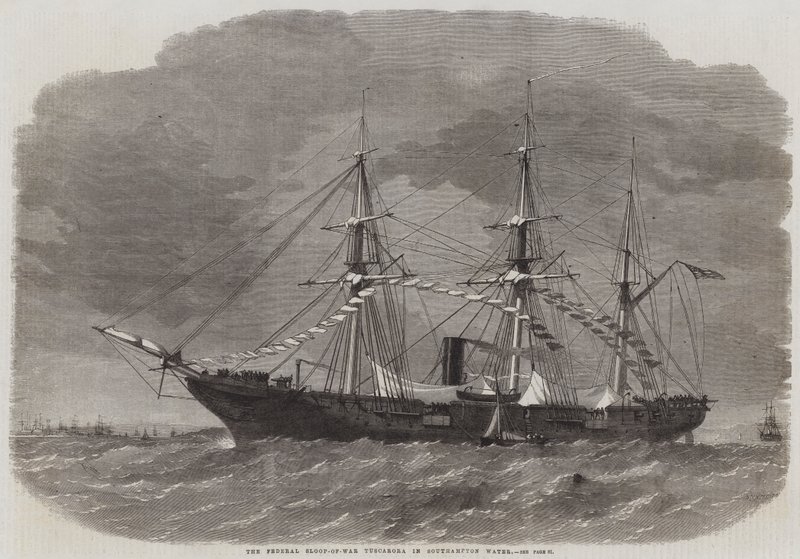Federal Sloop-of-War Tuscarora i Southampton Water af Edwin Weedon