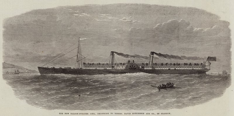 Den nye Saloon-Steamer Iona, der tilhører David Hutcheson and Company fra Glasgow af Edwin Weedon
