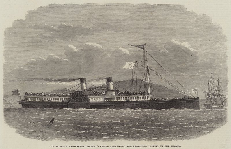 Saloon Steam-Packet Companys fartøj Alexandra, til passagertrafik på Themsen af Edwin Weedon