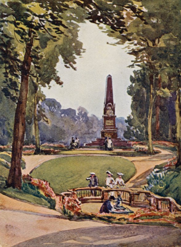 Rhinen: Homburg, i parken (farvelitografi) af Effie Jardine