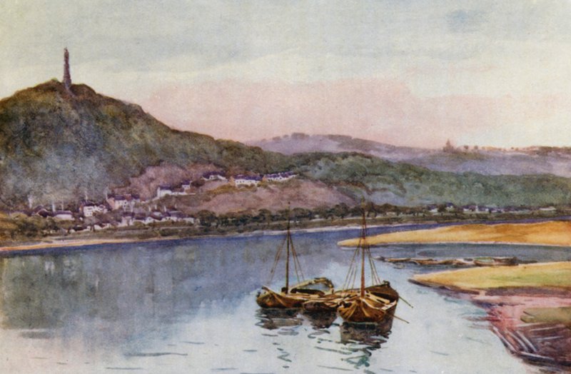 Rhinen: Mosel ved Trier, Treves (farvelitografi) af Effie Jardine