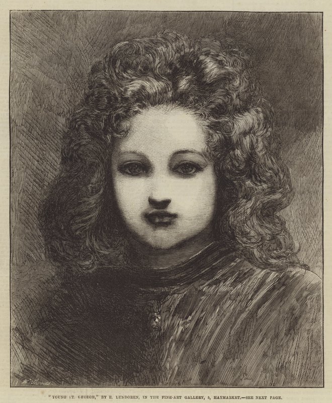 Young St George, i Fine-Art Gallery, 5, Haymarket af Egron Sellif Lundgren