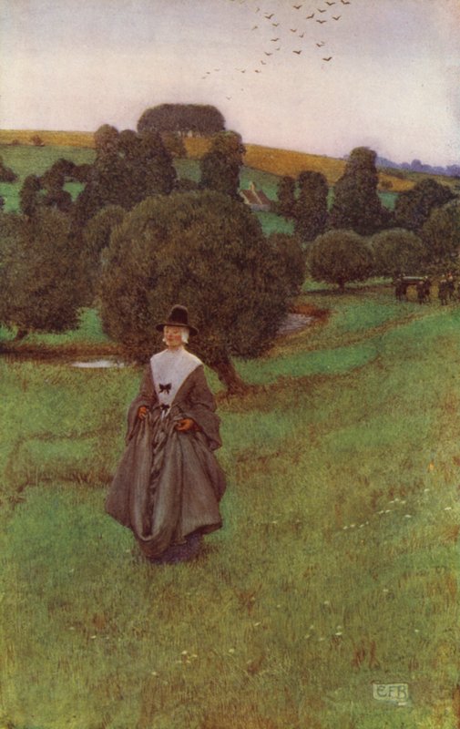 Grusomme Barbara Allen (farve litho) af Eleanor Fortescue Brickdale