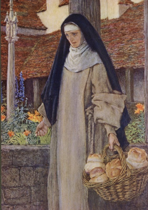 Illustration til Idylls Of The King af Alfred Lord Tennyson (farve litho) af Eleanor Fortescue Brickdale