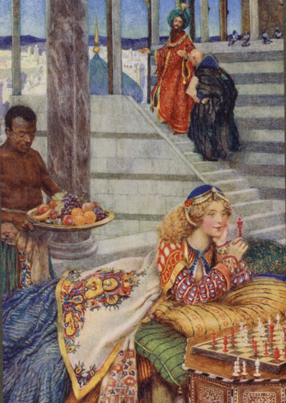 Illustration til Idylls Of The King af Alfred Lord Tennyson (farve litho) af Eleanor Fortescue Brickdale