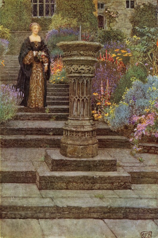 Ligesom de haveherligheder, der her er De blomstrende søde ligheder med (farven litho) af Eleanor Fortescue Brickdale