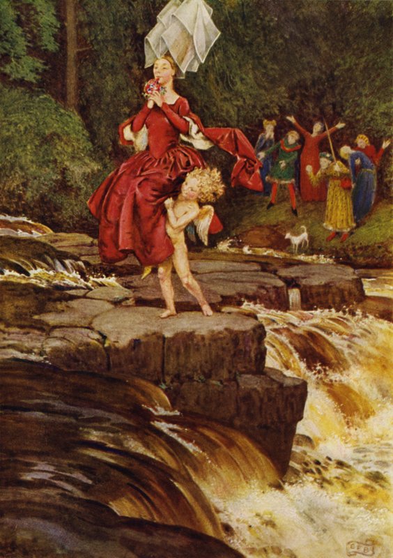 Kærlighed vil finde ud af vejen (farve litho) af Eleanor Fortescue Brickdale