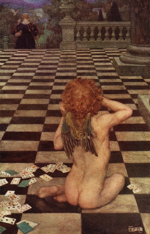 O Kærlighed! har hun gjort dette mod dig? Hvad skal, ak! blive af mig? (farve litho) af Eleanor Fortescue Brickdale