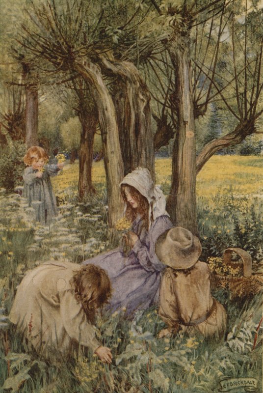 Åh, at være i England nu, hvor april er der (farve litho) af Eleanor Fortescue Brickdale