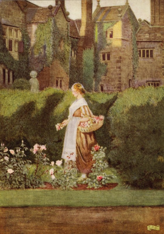 Der er en have i hendes ansigt (farve litho) af Eleanor Fortescue Brickdale